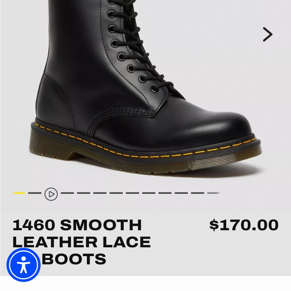 Dr. Martens Black 1460 Smooth Leather Lace Boots